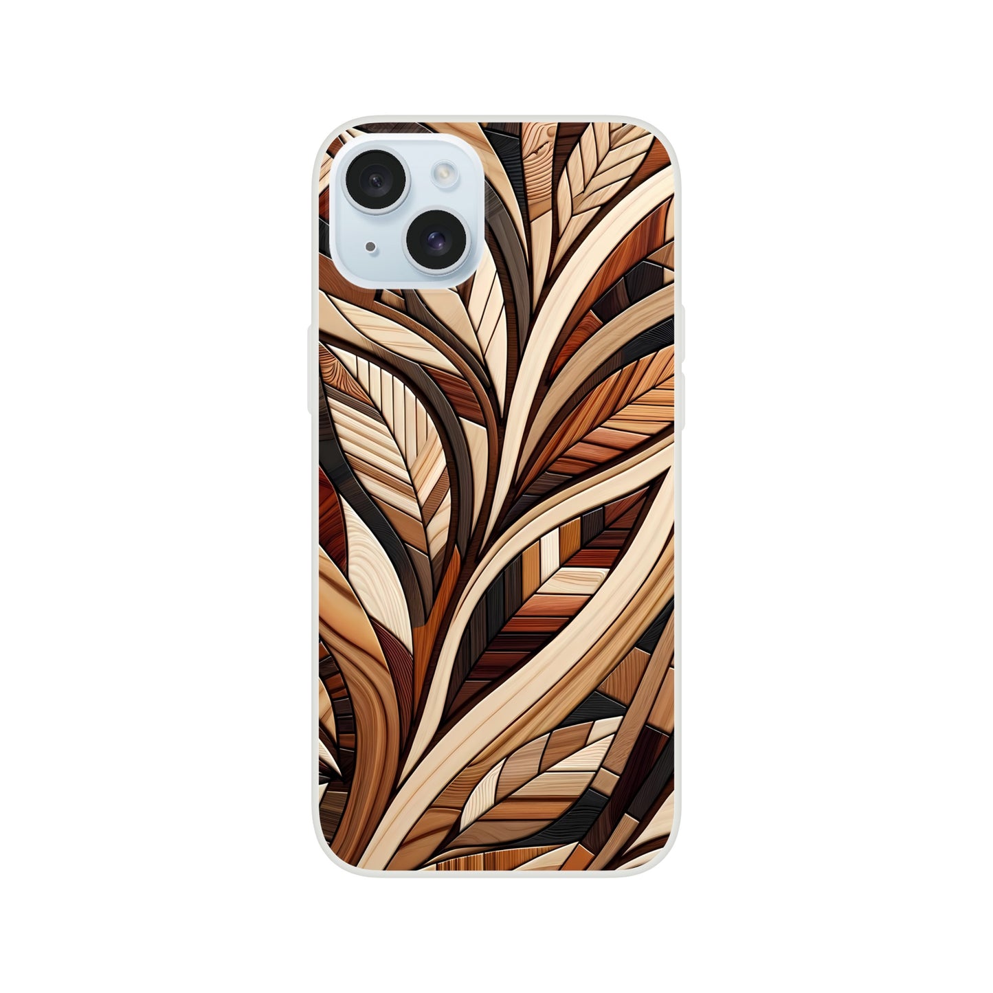 Inlaid wood design case for iPhone and Samsung Galaxy