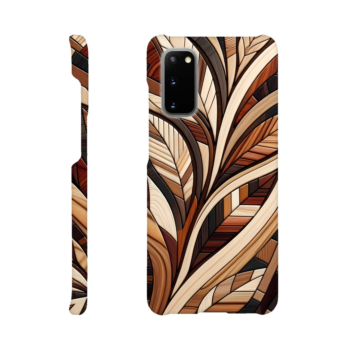 Inlaid wood design case for iPhone and Samsung Galaxy