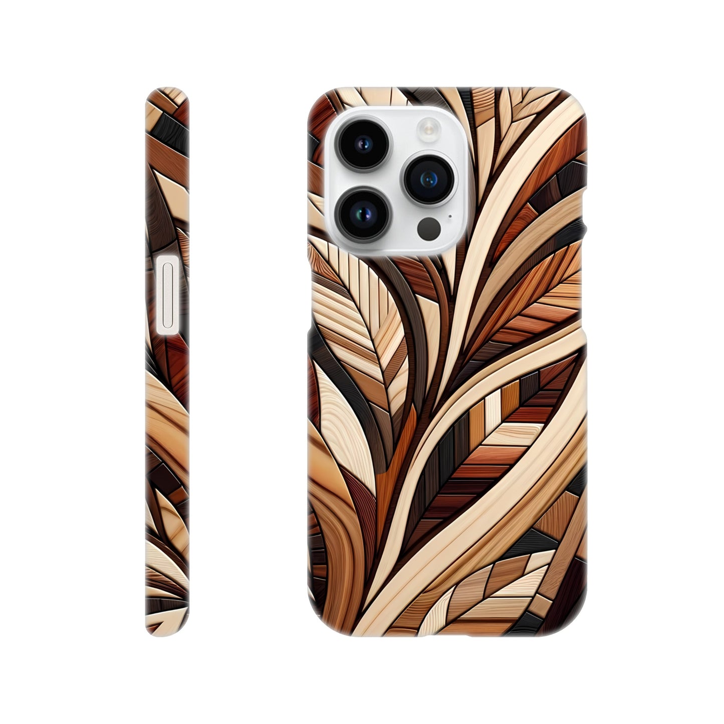 Inlaid wood design case for iPhone and Samsung Galaxy