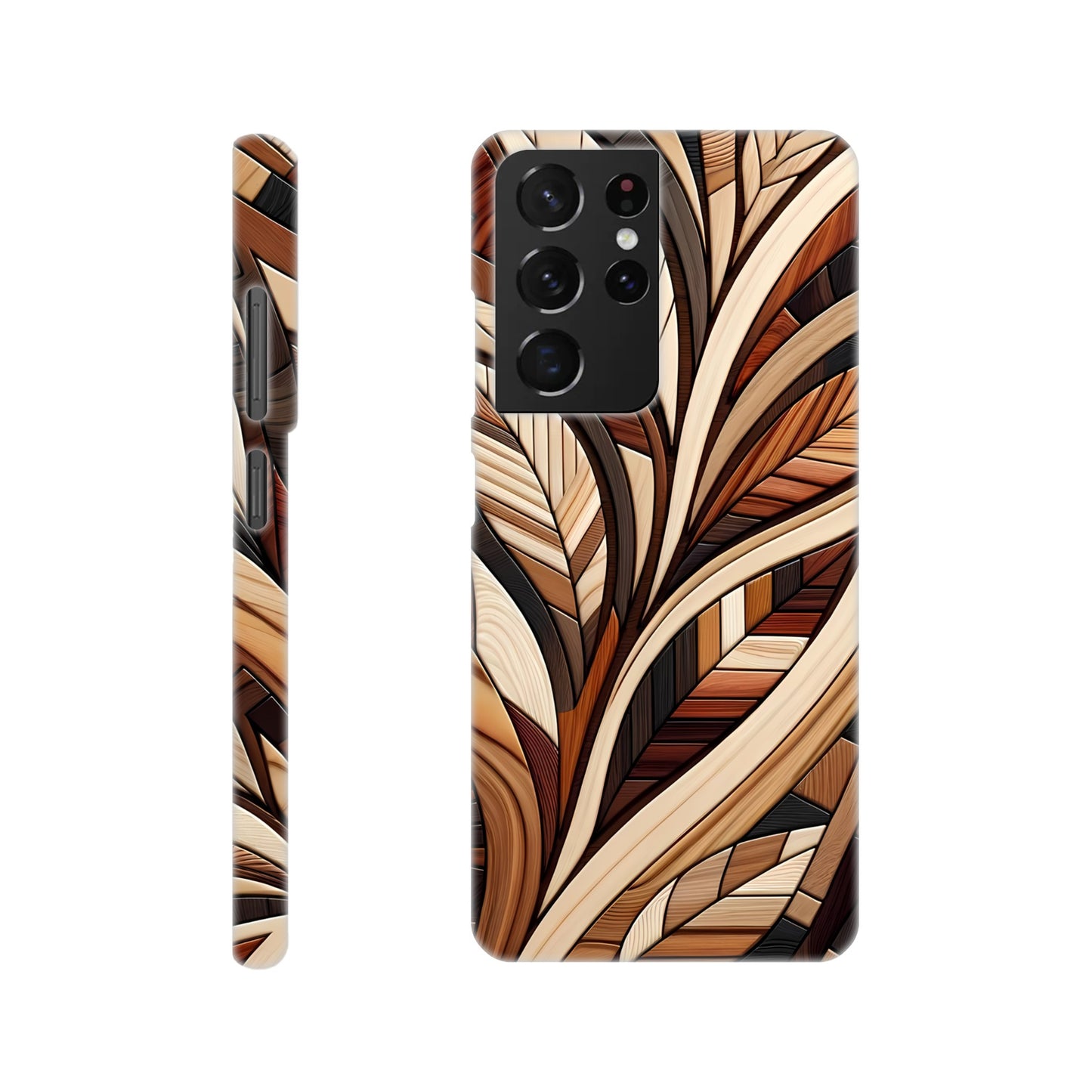 Inlaid wood design case for iPhone and Samsung Galaxy