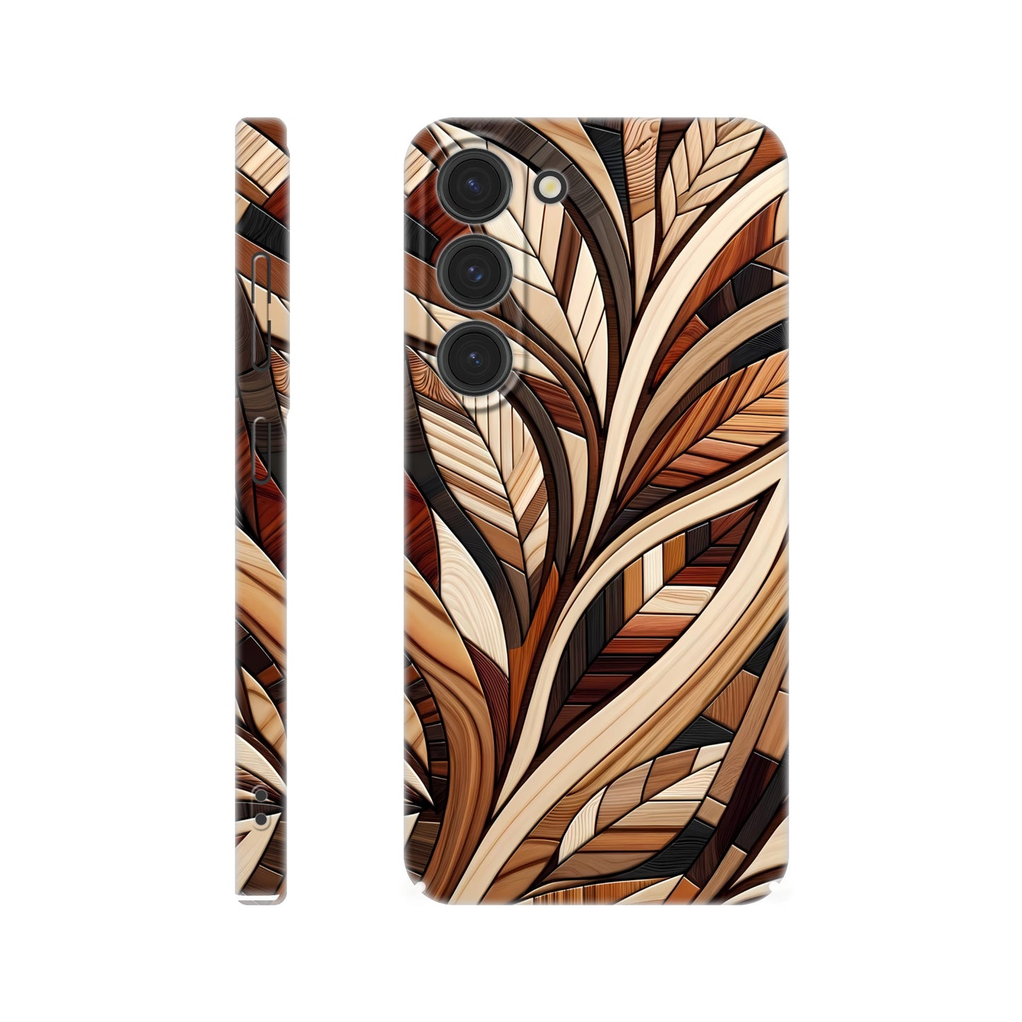 Inlaid wood design case for iPhone and Samsung Galaxy