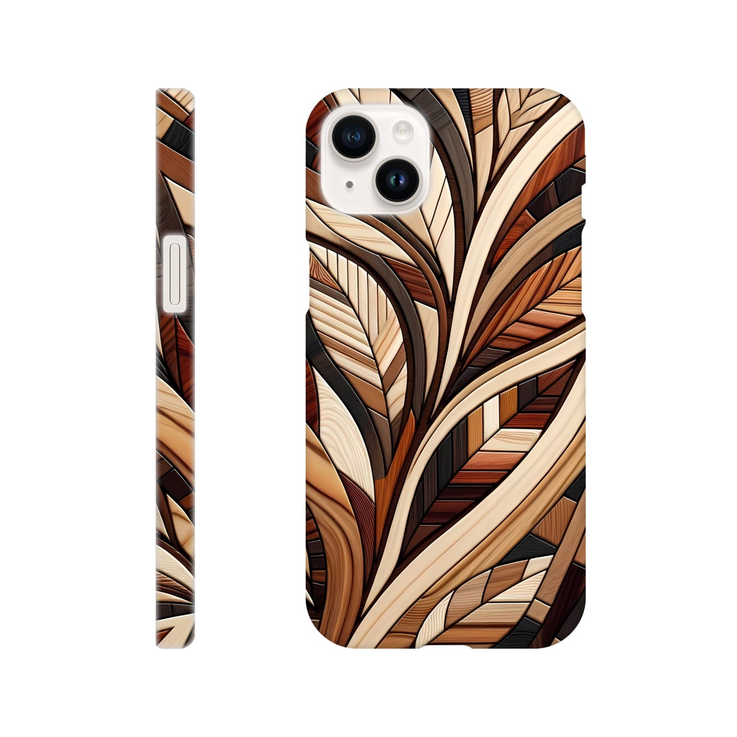 Inlaid wood design case for iPhone and Samsung Galaxy