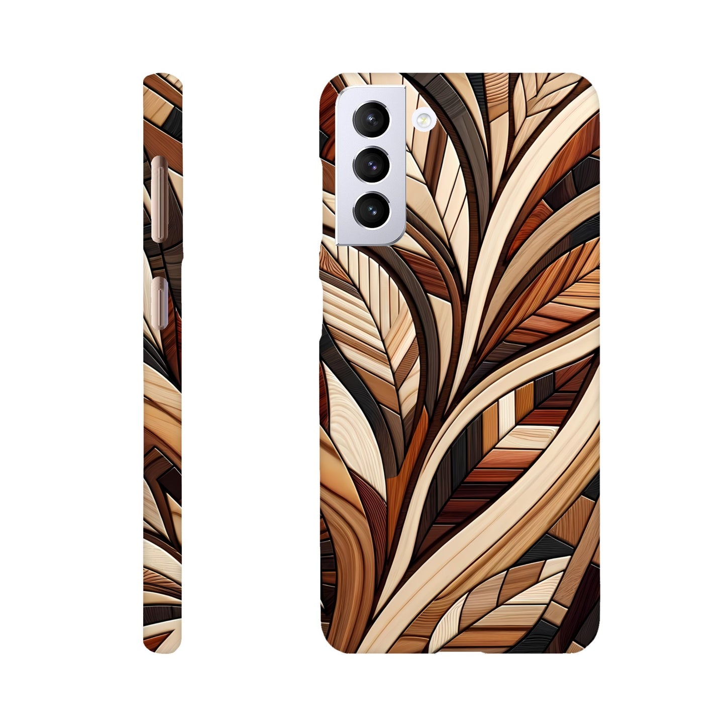 Inlaid wood design case for iPhone and Samsung Galaxy