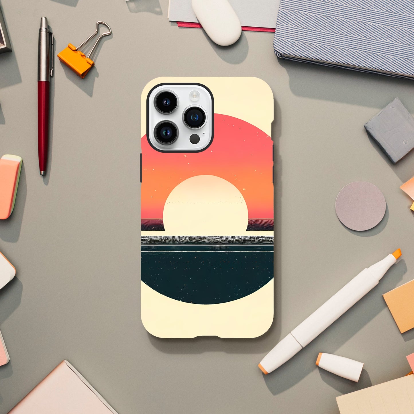 Minimalist Sunset Case iPhone and Samsung