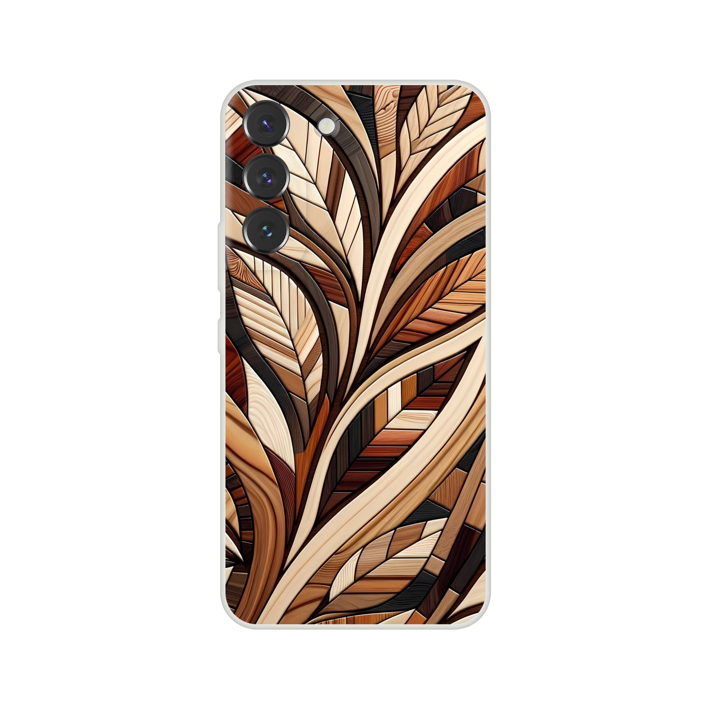 Inlaid wood design case for iPhone and Samsung Galaxy