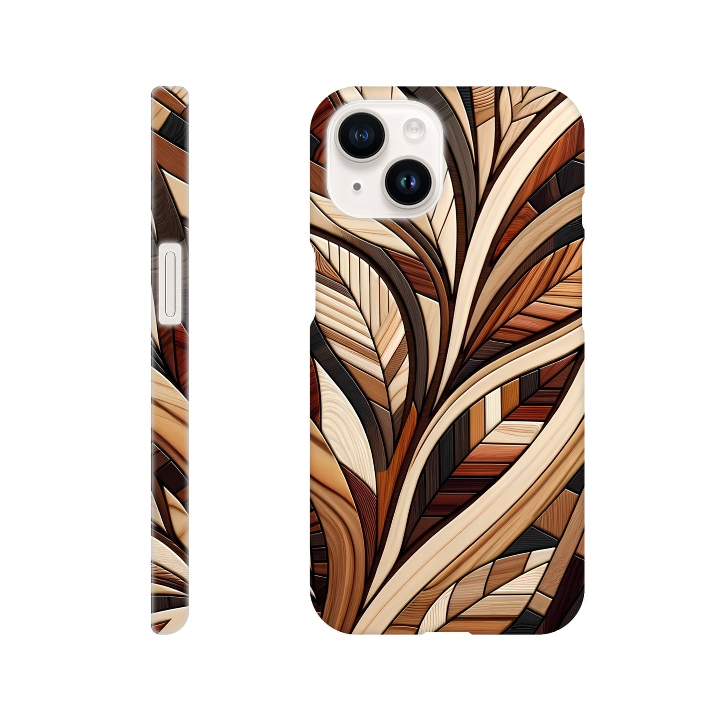 Inlaid wood design case for iPhone and Samsung Galaxy