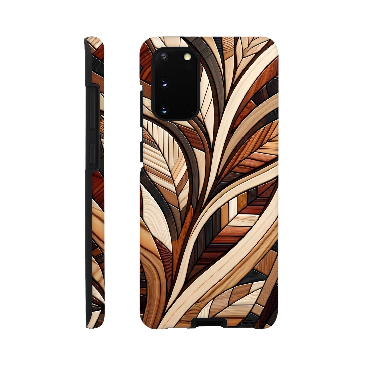 Inlaid wood design case for iPhone and Samsung Galaxy