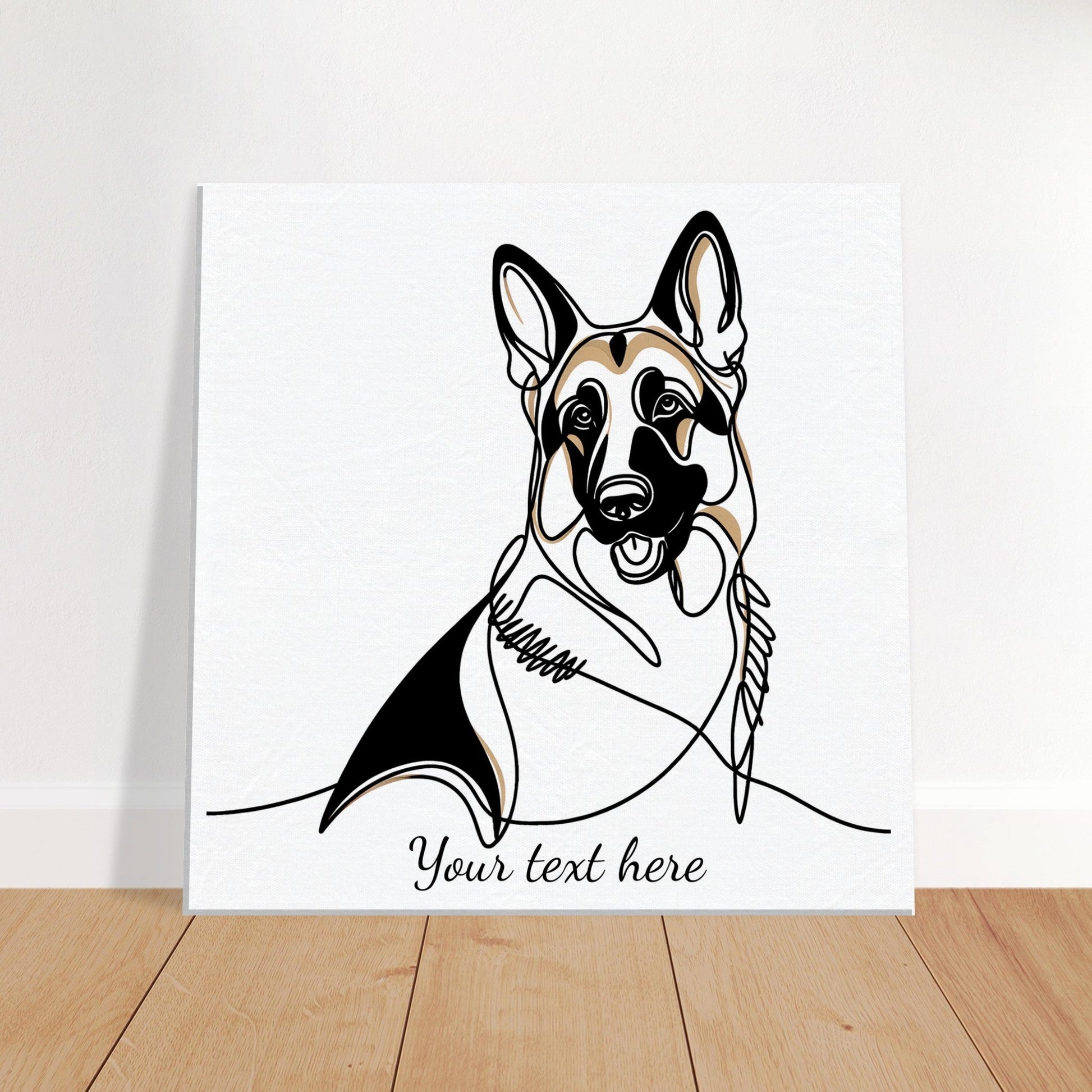 Customizable One-Line Art Dog Pieces - ArtAify