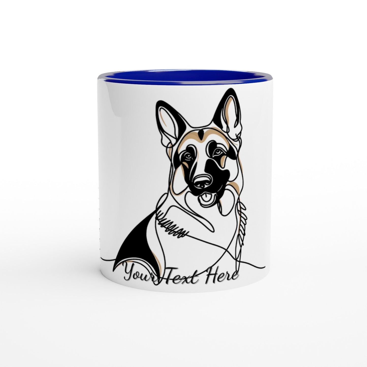 Customizable One-Line Art Dog Pieces - Mugs - ArtAify