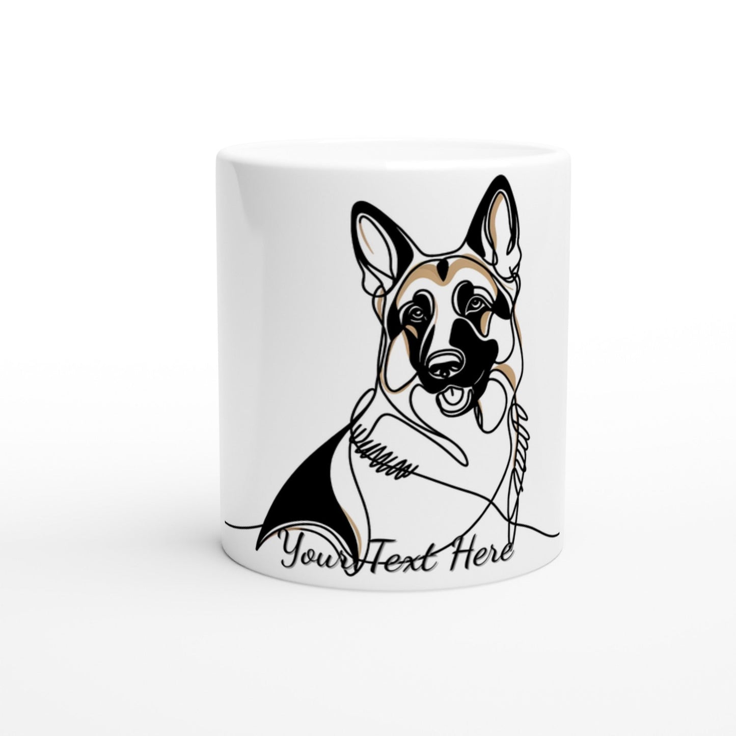 Customizable One-Line Art Dog Pieces - Mugs - ArtAify