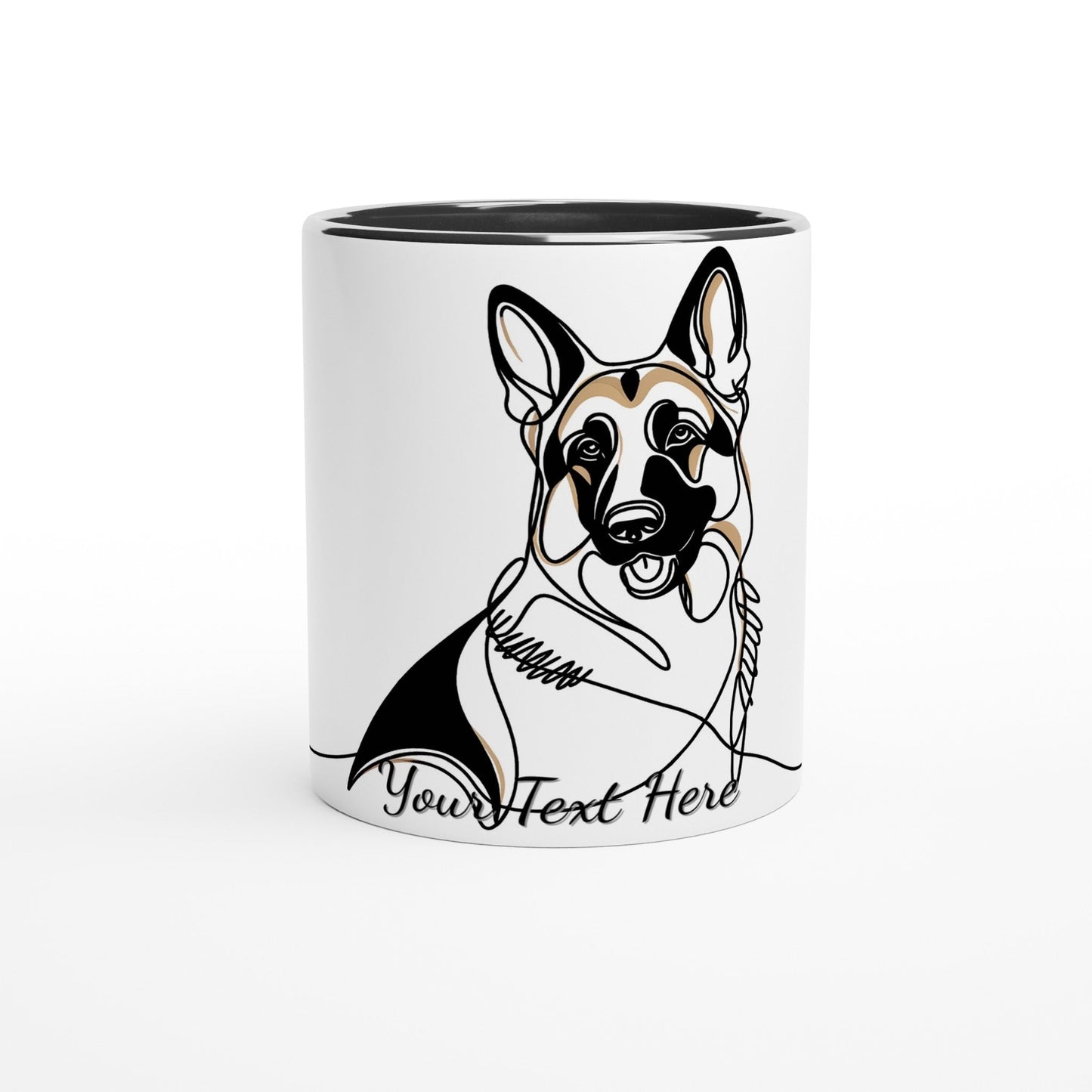 Customizable One-Line Art Dog Pieces - Mugs - ArtAify