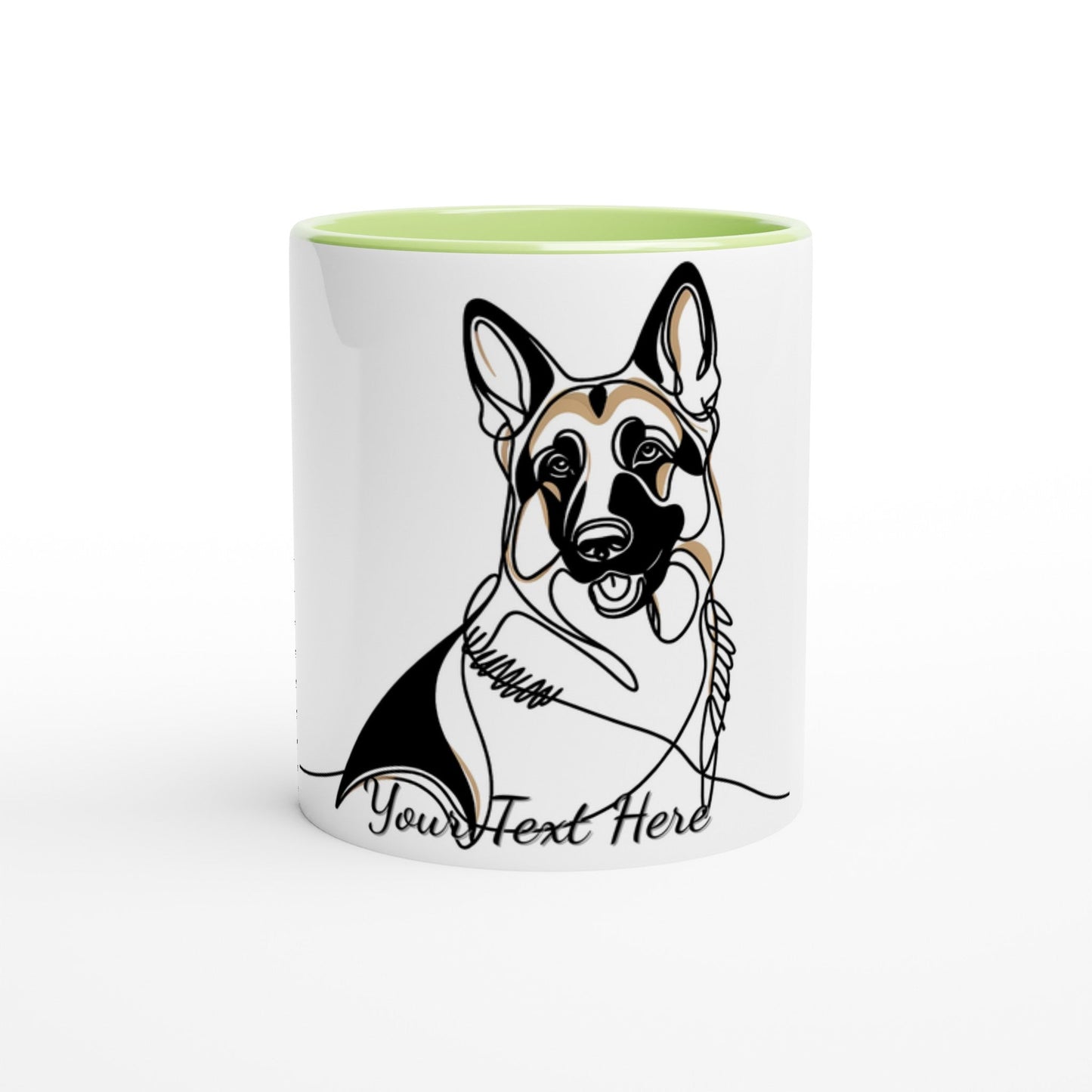 Customizable One-Line Art Dog Pieces - Mugs - ArtAify