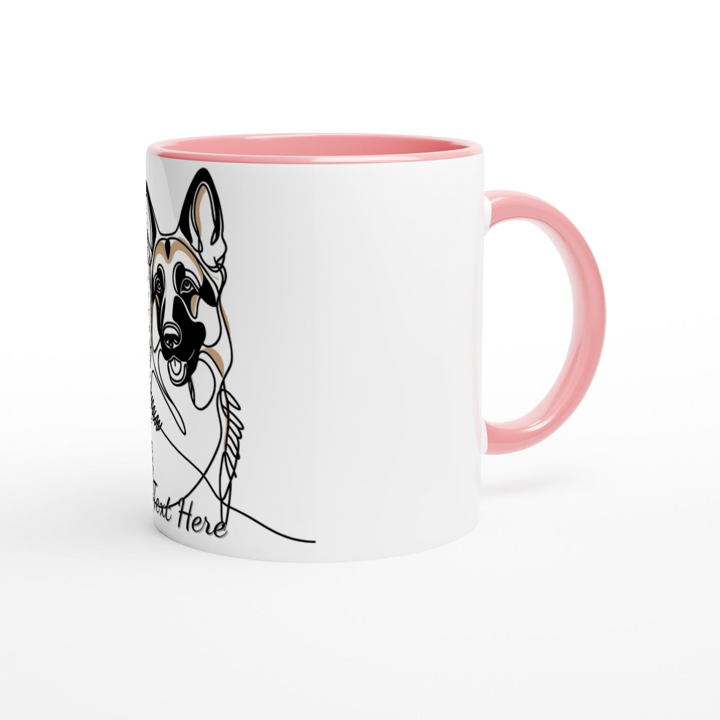 Customizable One-Line Art Dog Pieces - Mugs - ArtAify