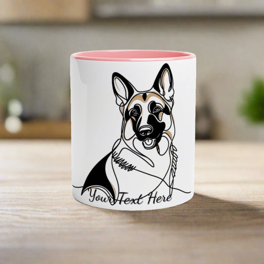 Customizable One-Line Art Dog Pieces - Mugs - ArtAify