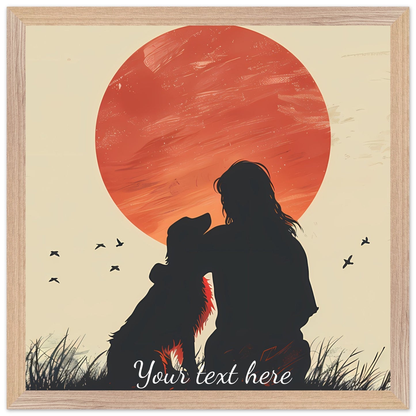 Customizable Silhouette Dog art pieces - ArtAify