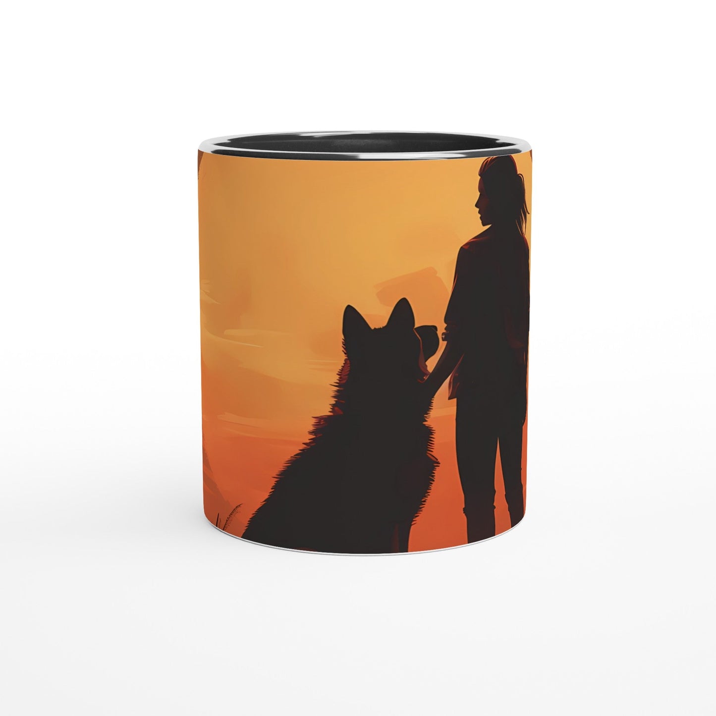 Customizable Silhouette Dog art pieces - Mugs - ArtAify