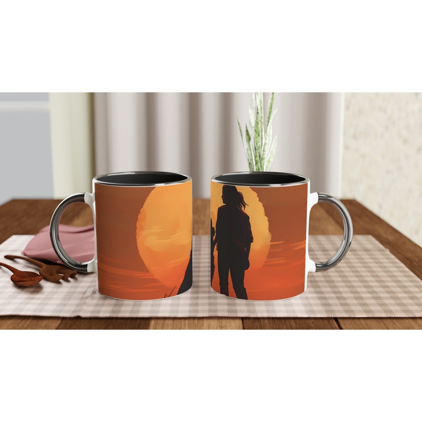 Customizable Silhouette Dog art pieces - Mugs - ArtAify