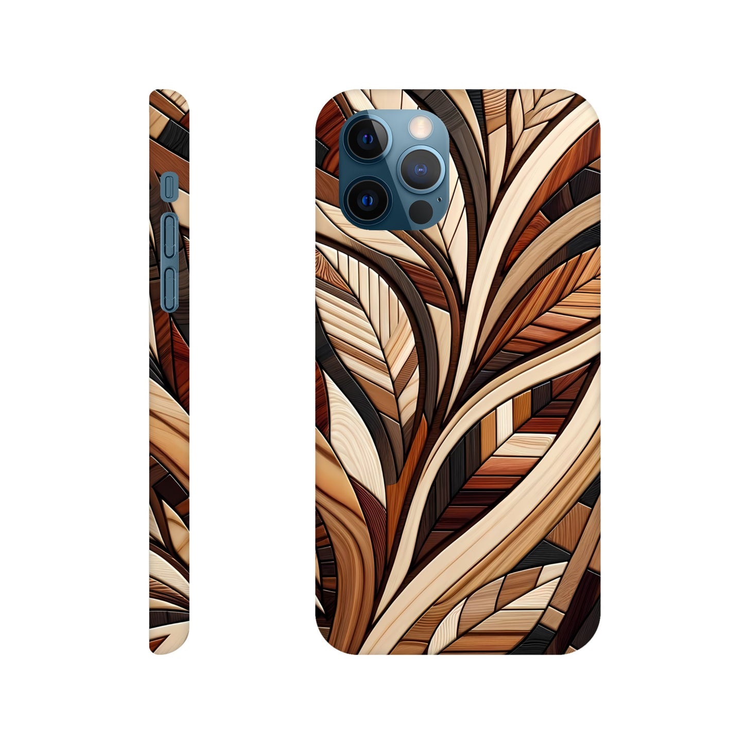 Inlaid wood design case for iPhone and Samsung Galaxy