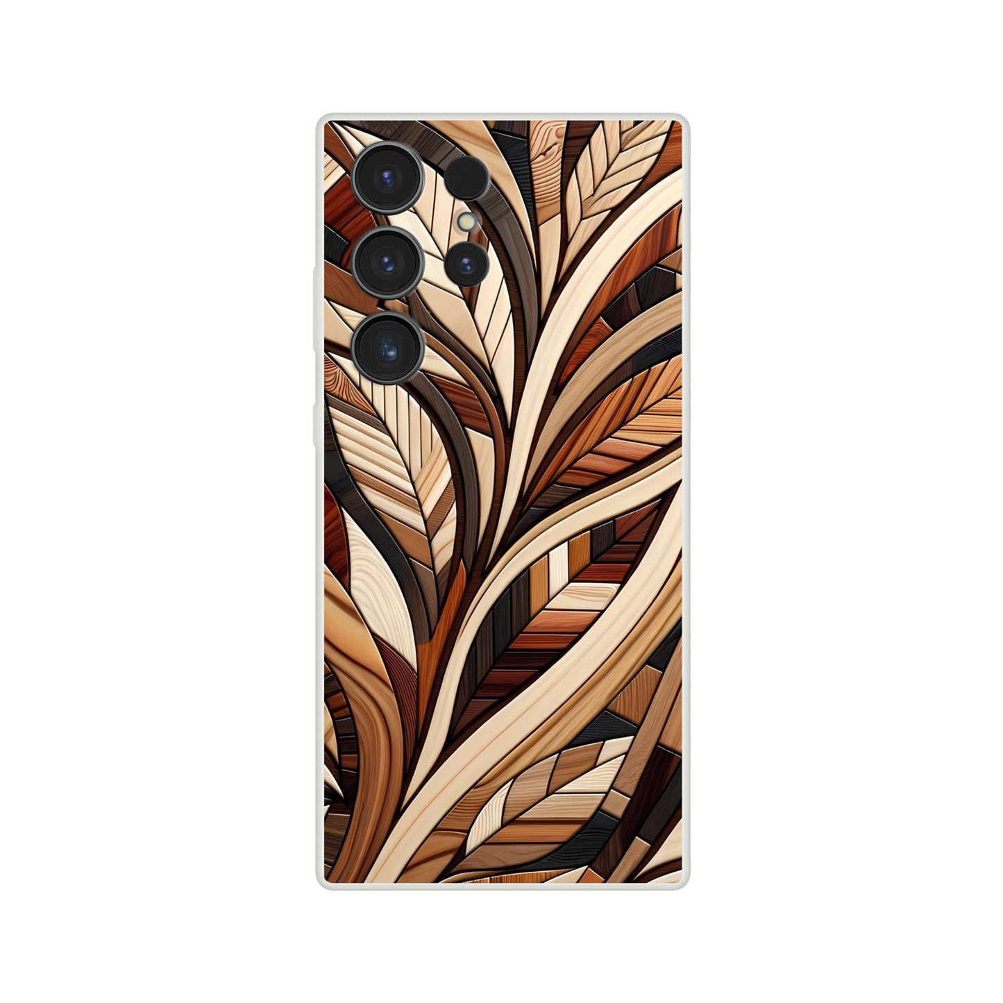 Inlaid wood design case for iPhone and Samsung Galaxy