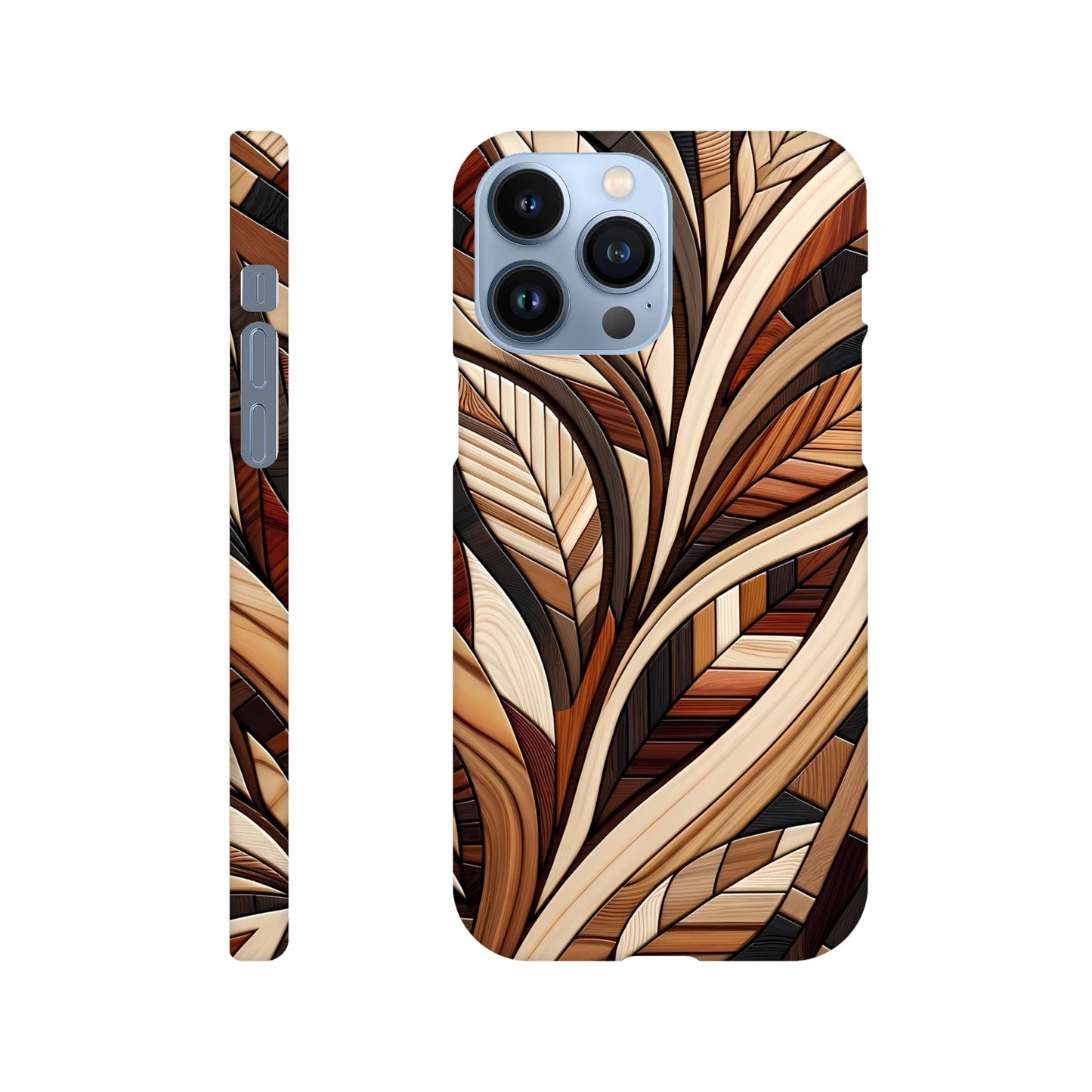 Inlaid wood design case for iPhone and Samsung Galaxy