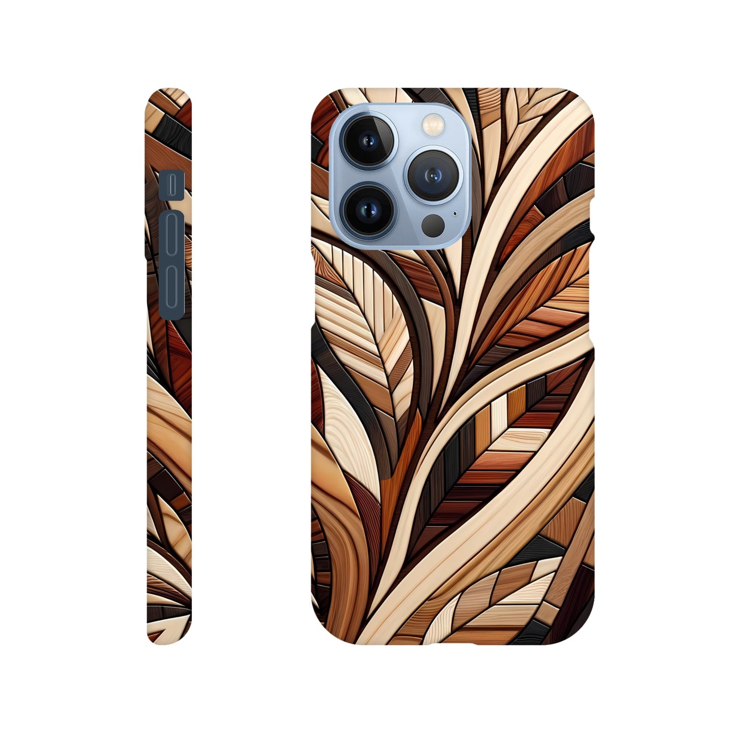 Inlaid wood design case for iPhone and Samsung Galaxy