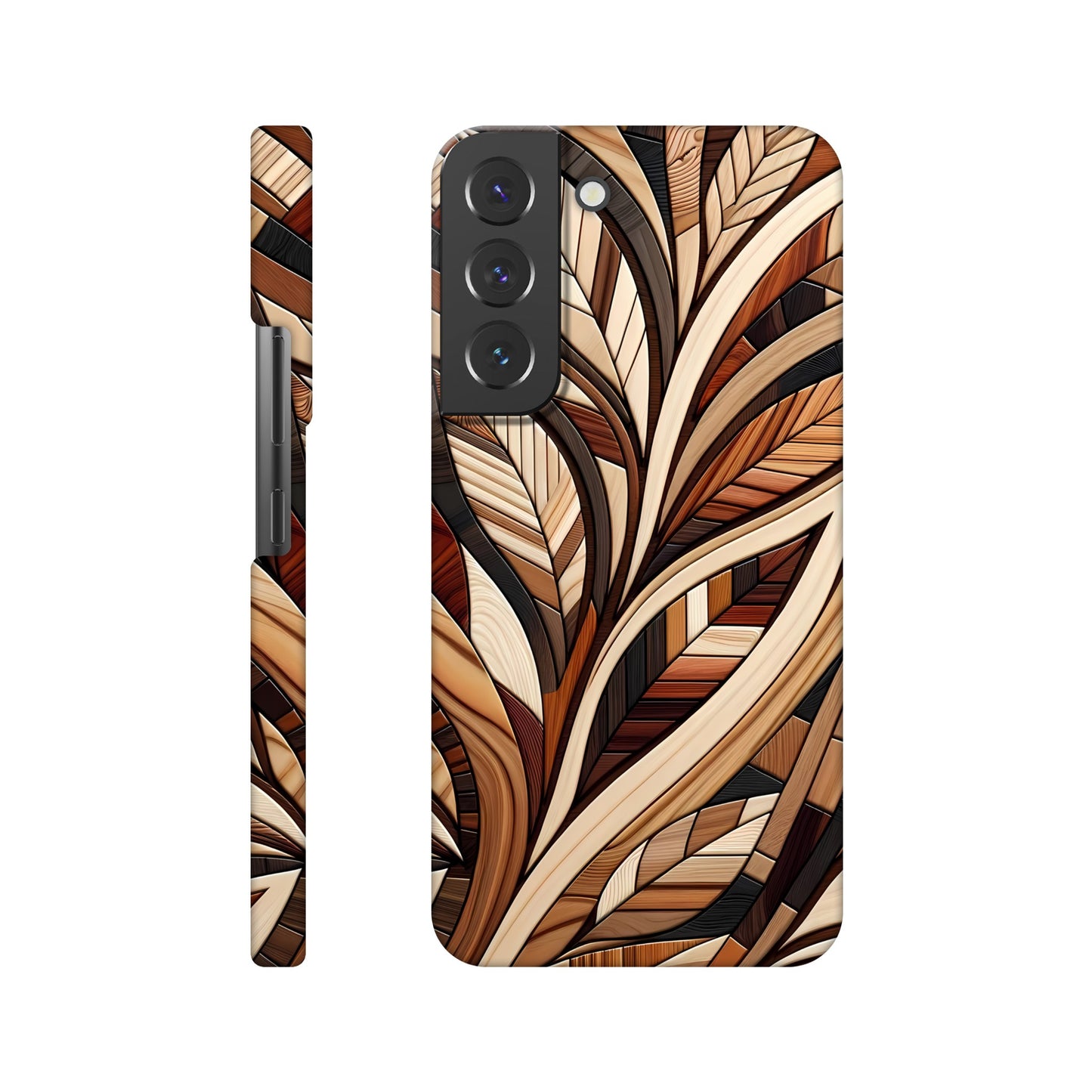 Inlaid wood design case for iPhone and Samsung Galaxy