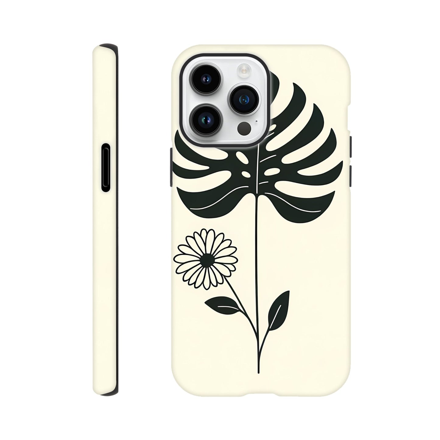 Minimalist Flower iPhone 15 and Samsung Durable Phone Case - ArtAify