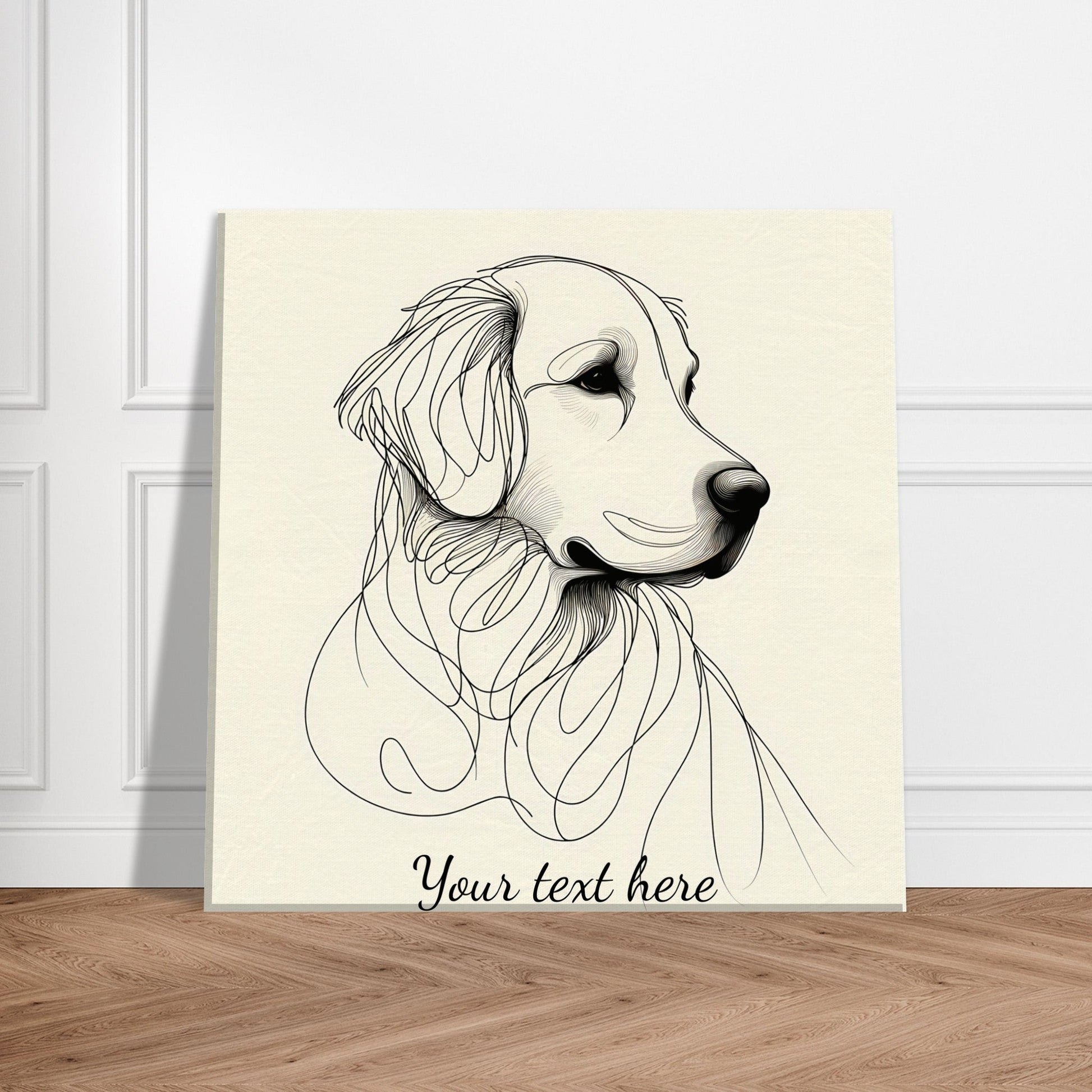 Customizable One-Line Art Dog Pieces - ArtAify