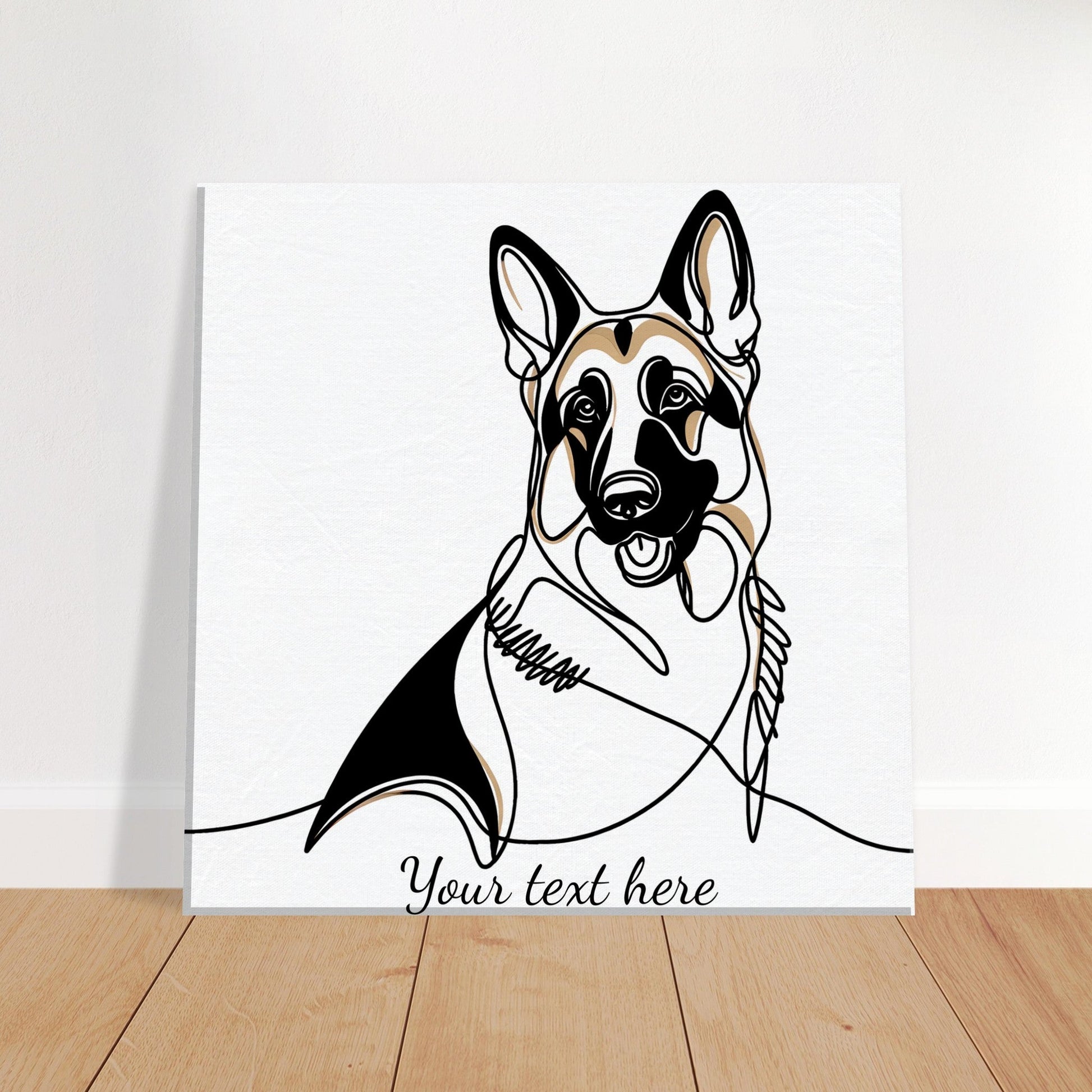 Customizable One-Line Art Dog Pieces - ArtAify