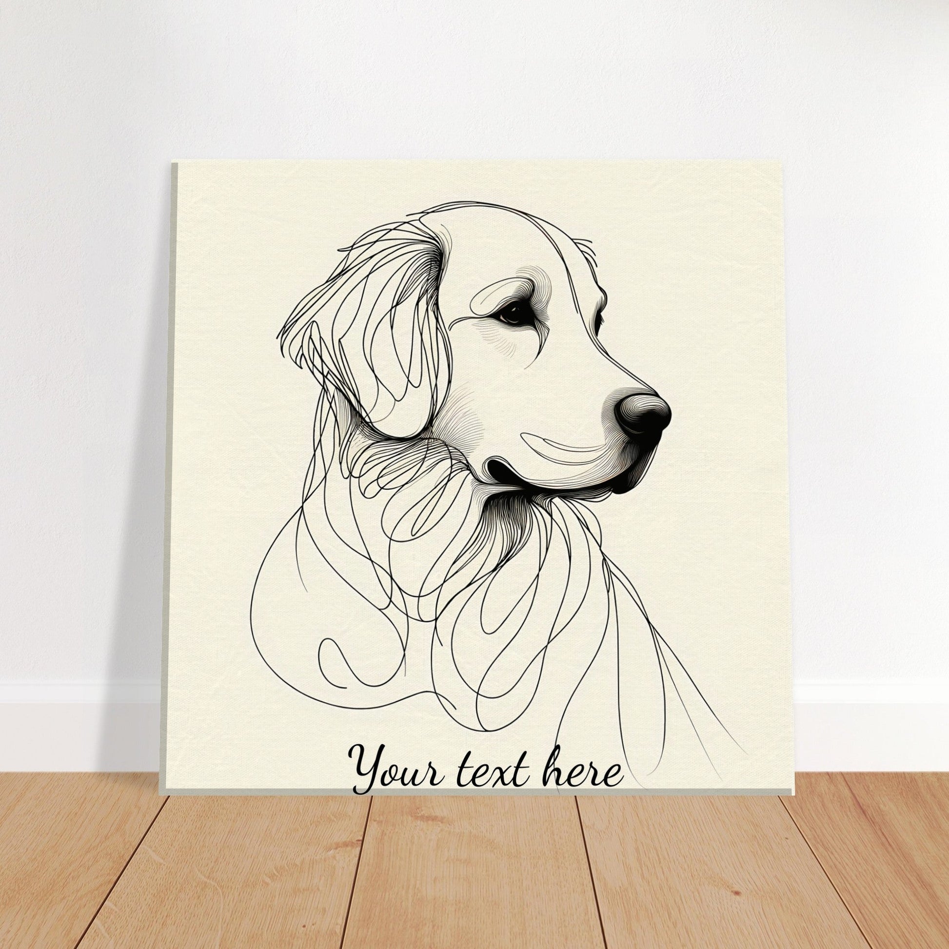 Customizable One-Line Art Dog Pieces - ArtAify