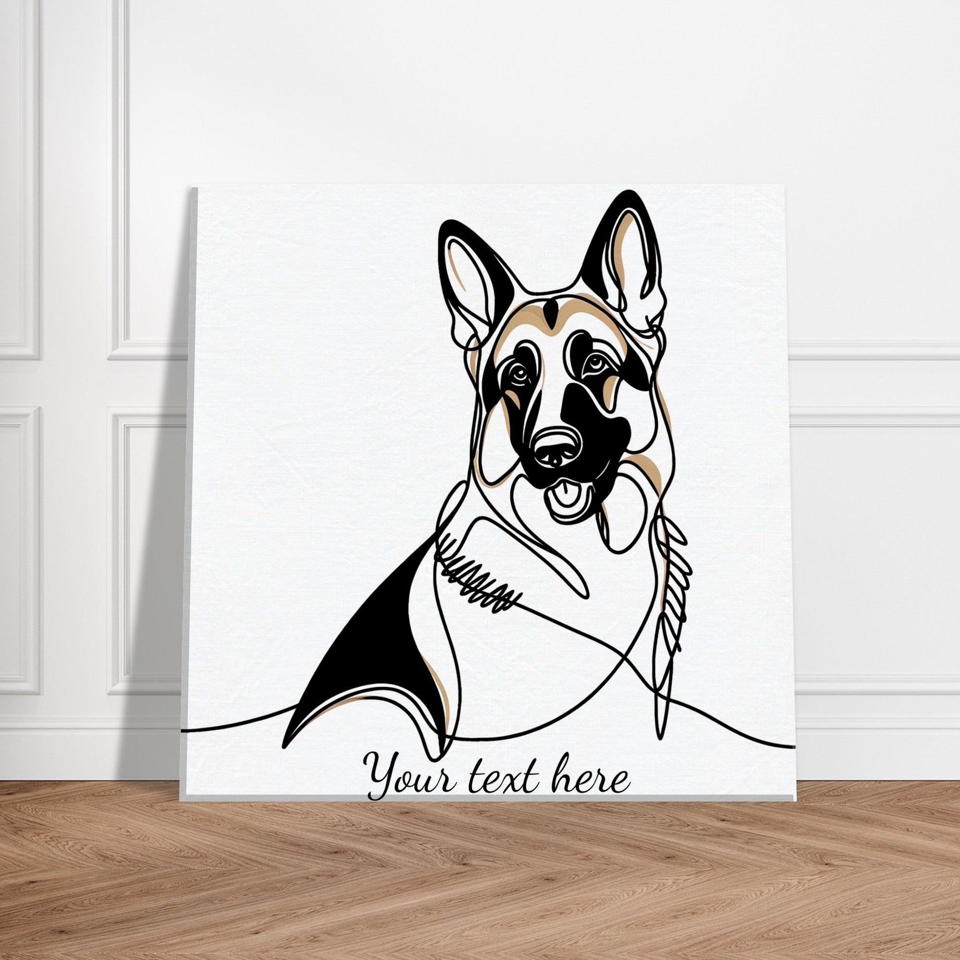 Customizable One-Line Art Dog Pieces - ArtAify