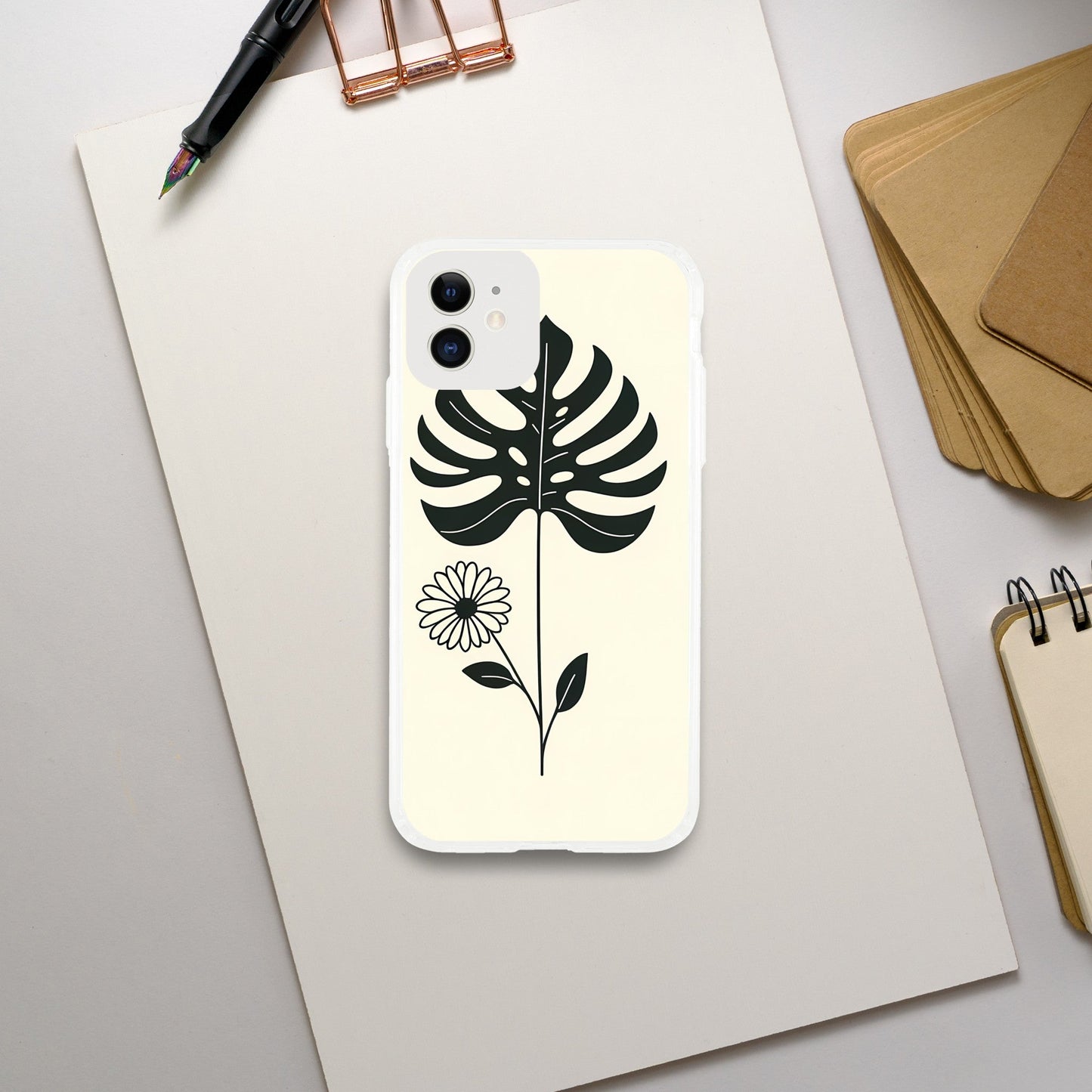 MINIMALIST FLOWER PHONE CASE FOR IPHONE AND SAMSUNG