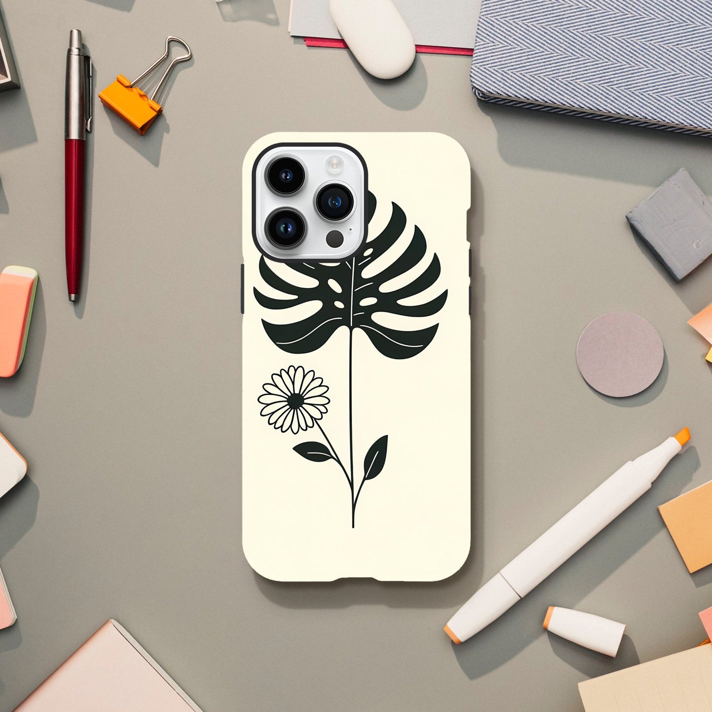 MINIMALIST FLOWER PHONE CASE FOR IPHONE AND SAMSUNG